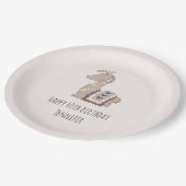 Niedliche Lama-Prinzessin trägt eine Krone zum Geb Pappteller (Schrägansicht)