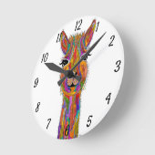 Niedliche Lama-Uhr Runde Wanduhr (Winkel)