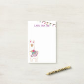 Niedliche Lama- und Kassettenkonstruktion Post-it Klebezettel (Auf Schreibtisch)