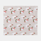 Niedliche Lama-Weihnachtsbeleuchtung Fleecedecke (Vorderseite (Horizontal))