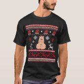 Niedliche Lama-Weihnachtsmannmütze T-Shirt (Vorderseite)