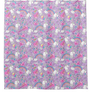 Niedliche Lamas Duschvorhang