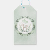 Niedliche Lamb Spring Greenery Baby Dusche Danke Geschenkanhänger (Rückseite)