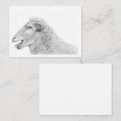 Niedliche Lamm-Karte Mitteilungskarte (Vorne/Hinten)