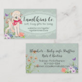 niedliche Lamm-Schafwolle Strickkrüge Babynähte Visitenkarte (Vorne/Hinten)