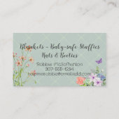 niedliche Lamm-Schafwolle Strickkrüge Babynähte Visitenkarte (Rückseite)