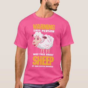 Niedliche Lamm-Warnung Diese Person könnte über Sc T-Shirt