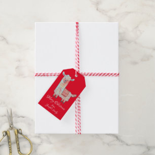 Niedliche Lamm-Weihnachten Geschenkanhänger