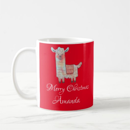 Niedliche Lamm-Weihnachten Kaffeetasse (Links)