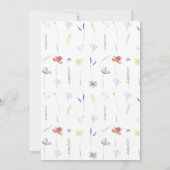 Niedliche Lamm-Wildblumen Einladung (Rückseite)