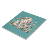 Niedliche Lämmer mit Akzenten aus Blumen und Patch Fliese (Seite)