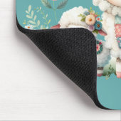 Niedliche Lämmer mit Akzenten aus Blumen und Patch Mousepad (Ecke)