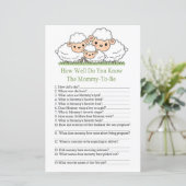 Niedliche Lämmer Wie gut kennen Sie Babydusche (Stehend Vorderseite)