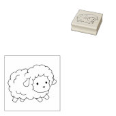 Niedliche Lammfarbe Gummistempel (Stempel)