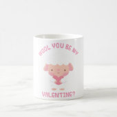 Niedliche Lammwolle, du bist mein Valentine Kaffeetasse (Mittel)