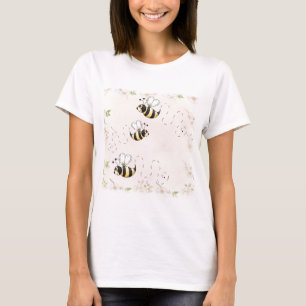 Niedliche Landbienen und Rosen T-Shirt