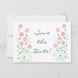 Niedliche Ländereien Pinks Hochzeitsstichtag speic Save The Date