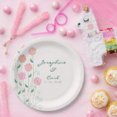 Niedliche Ländereien Rosa Flora Pappteller (Party)