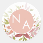 Niedliche Landfarbe Runder Aufkleber (Vorderseite)