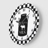 niedliche Landfarm Frischmilch Kuh Wanduhr (Winkel)