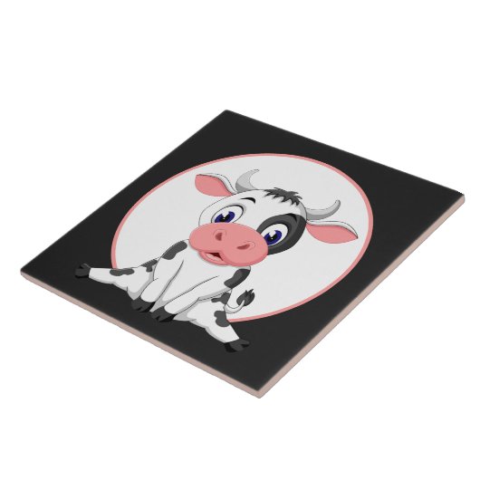 niedliche Landkuh liebt Keramik Fliesen (Seite)