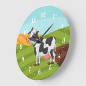 niedliche Landkuhliebhaber Dekoration Große Uhr (Winkel)