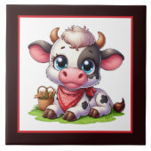 Niedliche Landkuhliebhaber Fliese (Vorderseite)