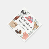 Niedliche ländliche Babydusche auf dem Bauernhof Serviette (Ecke)