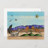 Niedliche Landschaft Südwesten der Tierwelt Kunst Postkarte (Vorne/Hinten)