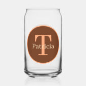 Niedliche Landschwein-Liebhaber fügen Monogramm Dosenglas (Rückseite)