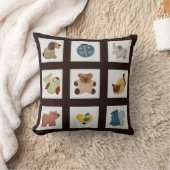 Niedliche Landstil Baby Animals Quilt Kissen (Decke)