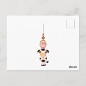 Niedliche Landtiere auf Stallholz Danke Postkarte (Rückseite)