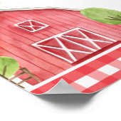 Niedliche Landtiere Barnyard 1. Geburtstag Willkom Poster (Ecke)