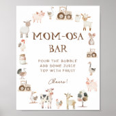 Niedliche Landtiere Barnyard Baby Shower Mama-osa Poster (Vorne)