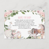 Niedliche Landtiere Barnyard Girl Bücher für Klein Begleitkarte (Vorderseite)