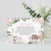 Niedliche Landtiere Barnyard Girl Bücher für Klein Begleitkarte (Stehend Vorderseite)