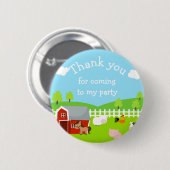 Niedliche Landtiere 'Danke für das Kommen' Button (Vorne & Hinten)