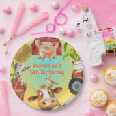 Niedliche Landtiere farbenfrohe Girl Boy Barnyard  Pappteller (Party)