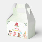 Niedliche Landtiere Geburtsstunde Geschenkschachtel (Rückseite)