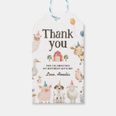 Niedliche Landtiere Geburtstagsfeier Gefallen Tag Geschenkanhänger (Vorderseite)