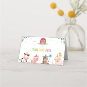 Niedliche Landtiere Geburtstagsfeier Platzkarte (Rückseite)
