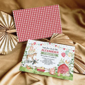 Niedliche Landtiere Geburtstagsparty Barnyard Bash Einladung