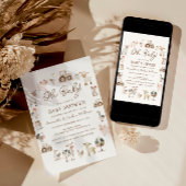 Niedliche Landtiere Geschlechtsneutrale Babydusche Einladung