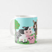 Niedliche Landtiere Kaffeepause Tasse (Vorderseite Links)