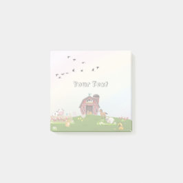 Niedliche Landtiere Kinder Regenbogen Post-it Klebezettel