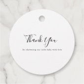 Niedliche Landtiere Kinderdusche Vielen Dank Geschenkanhänger (Rückseite)