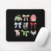 Niedliche Landtiere Kühe Schweinefleisch Coquette Mousepad (Mit Mouse)