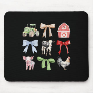 Niedliche Landtiere Kühe Schweinefleisch Coquette  Mousepad