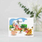 Niedliche Landtiere Postkarte (Stehend Vorderseite)