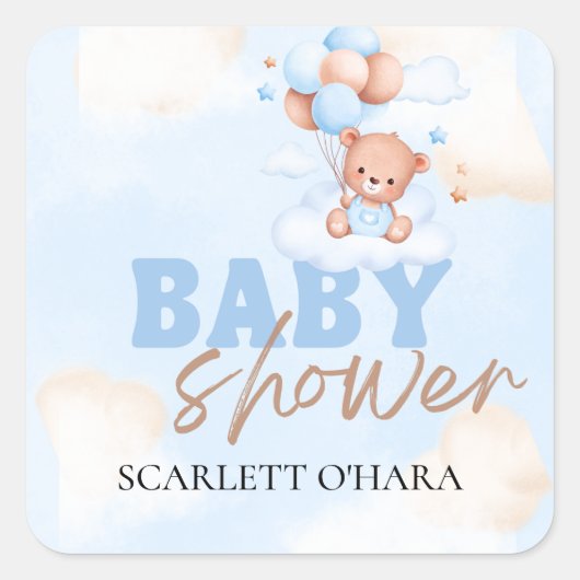 Niedliche Landtiere Rustikale Grünpflanzen Baby Quadratischer Aufkleber (Vorderseite)